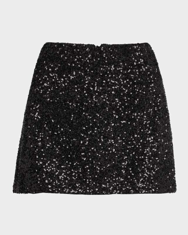 Sequined Mini Skirt